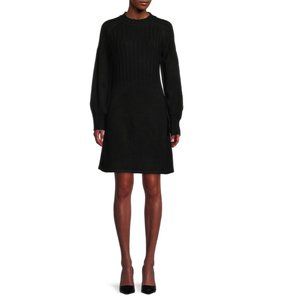 CALVIN KLEIN Mini Sweater Dress Black Large
